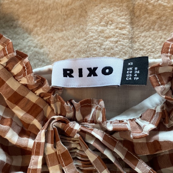 RIXO GINGHAM SEERSUCKER MIDI DRESS - Picture 6 of 7